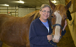 Julie Weidenthaler with a Horse